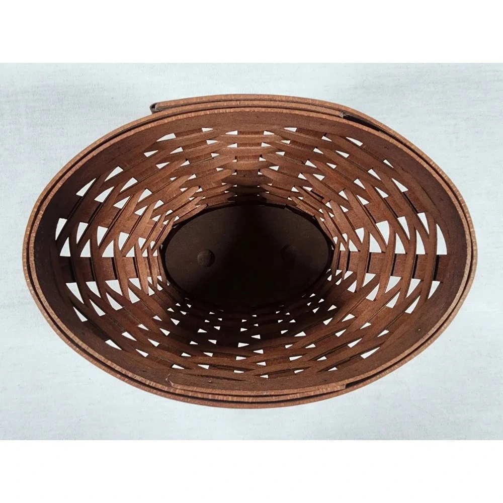 Longaberger Basket Oval Small Woven Wood Handmade USA Farmhouse Grannycore Farm